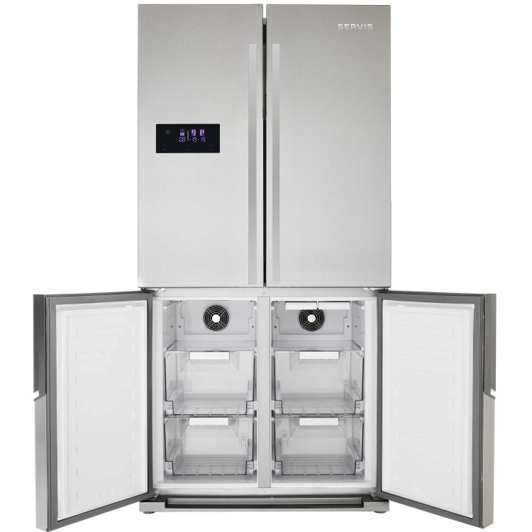 GRADE A2 - Servis FD911X Large Capacity American Fridge Freezer Stainless Steel