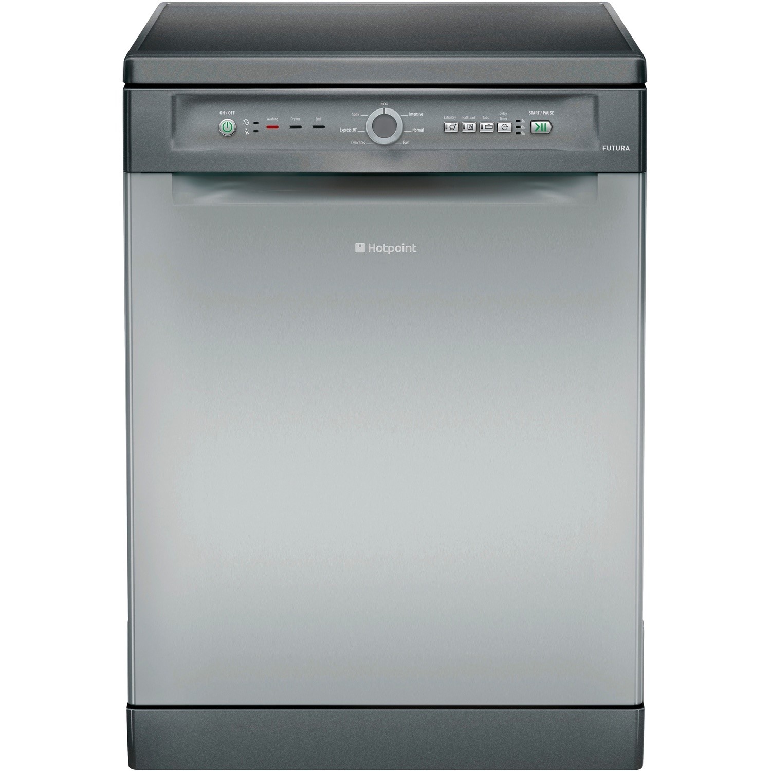 Hotpoint Fdfl11010g Futura 13 Place Freestanding Dishwasher Graphite Appliances Direct