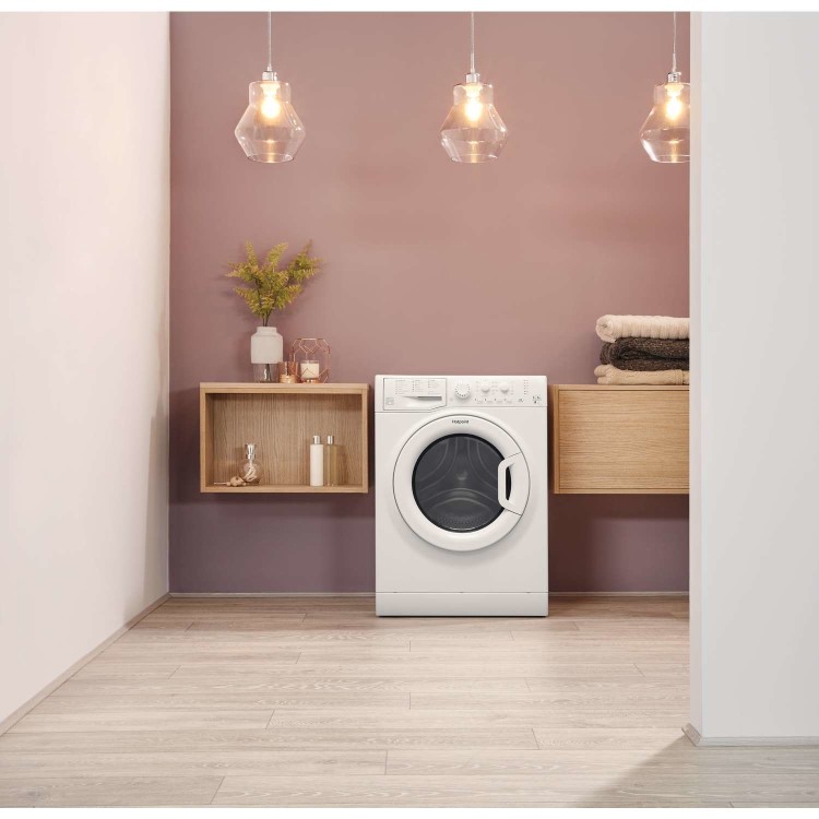 GRADE A2 - Hotpoint FDL754P 7kg Wash 5kg Dry Freestanding Washer Dryer - Polar White