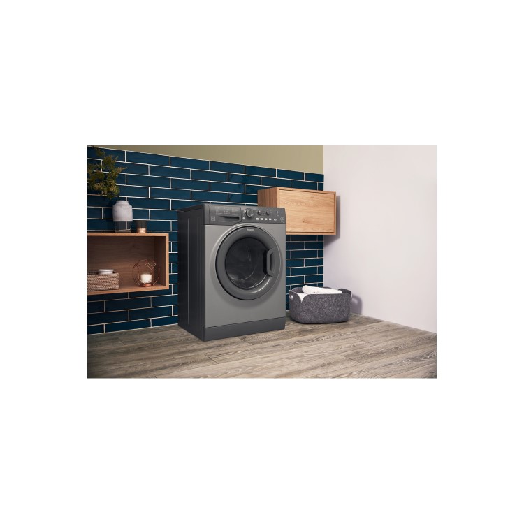 HOTPOINT FDL9640G Aquarius 9kg Wash 6kg Dry 1400rpm Freestanding Washer Dryer - Graphite