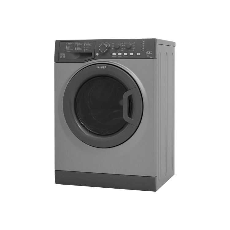 HOTPOINT FDL9640G Aquarius 9kg Wash 6kg Dry 1400rpm Freestanding Washer Dryer - Graphite