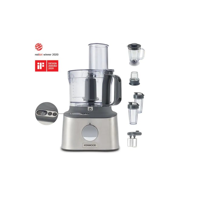 Refurbished Kenwood MultiPro Compact Food Processor with Scales Stainless Steel