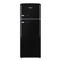 GRADE A2 - Amica FDR2213B 252 Litre Freestanding Fridge Freezer Retro Top Mount 70/30 Split A+ Energy Rating 60cm Wide - Black