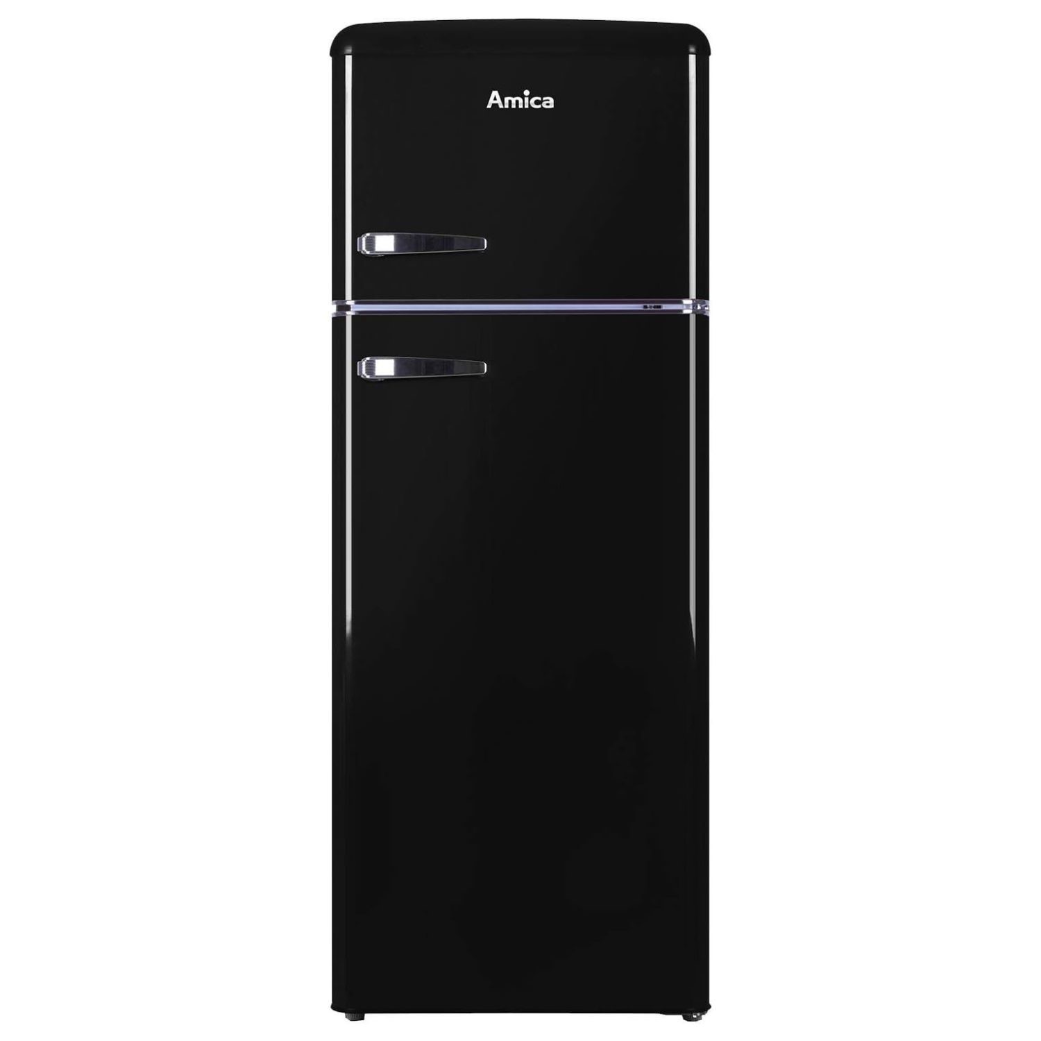 Amica Black 252 Litre 70/30 Freestanding Fridge Freezer Size 61.5