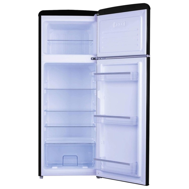 Refurbished Amica FDR2213B Freestanding 252 Litre 70/30 Fridge Freezer Black