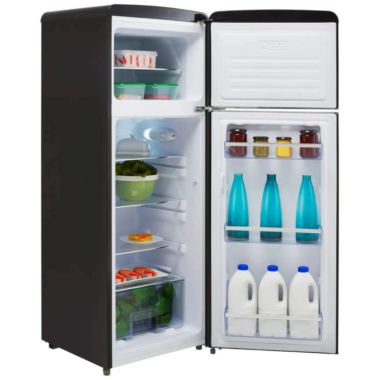 Refurbished Amica FDR2213B Freestanding 252 Litre 70/30 Fridge Freezer Black