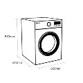 Refurbished LG FDT208W Freestanding Heat Pump 8KG Tumble Dryer White