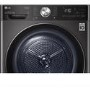 LG EcoHybrid 9kg Freestanding Heat Pump Tumble Dryer - Black Steel