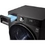 LG EcoHybrid 9kg Freestanding Heat Pump Tumble Dryer - Black Steel