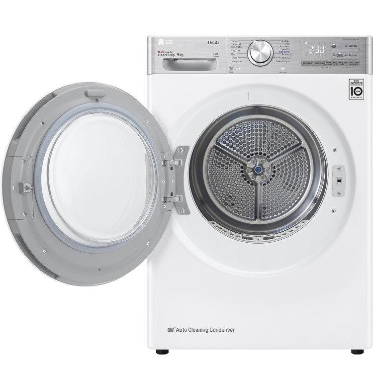 Refurbished LG EcoHybrid FDV1109W Freestanding Heat Pump 9KG Tumble Dryer White