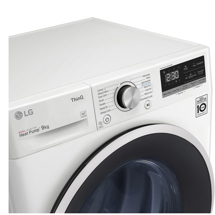 LG 9kg Heat Pump Tumble Dryer Freestanding - White
