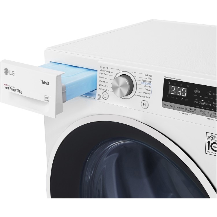 LG 9kg Heat Pump Tumble Dryer Freestanding - White