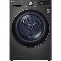 LG EcoHybrid 9kg Freestanding Heat Pump Tumble Dryer - Black Steel