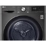 LG EcoHybrid 9kg Freestanding Heat Pump Tumble Dryer - Black Steel