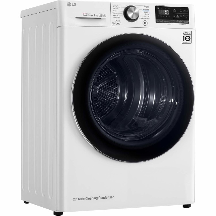 LG V9 Eco Hybrid 9Kg Heat Pump Tumble Dryer - White