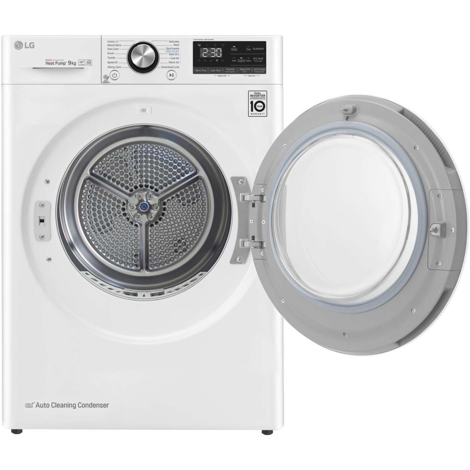 LG FDV909W 9kg Freestanding EcoHybrid Tumble Dryer With Heat Pump