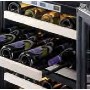 Falcon 88880 Dual Zone Wine Cooler Black And Chrome - Left Hand Hinge