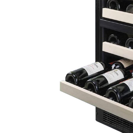 Falcon 88880 Dual Zone Wine Cooler Black And Chrome - Left Hand Hinge