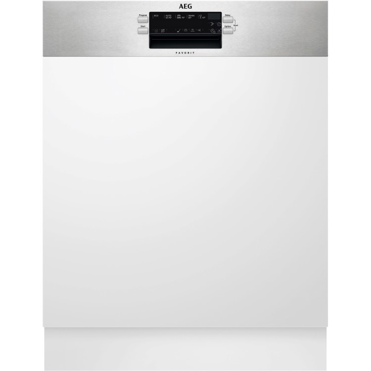 AEG FEB52600ZM 13 Place Semi Integrated Dishwasher - Stainless Steel Control Panel