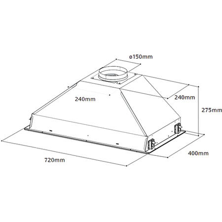 Refurbished Falcon FEXT720 72cm Canopy Cooker Hood Stainless Steel