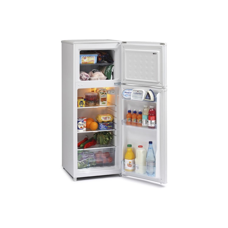 GRADE A2 - Ice King FF139W Freestanding Top Mount Fridge Freezer - White