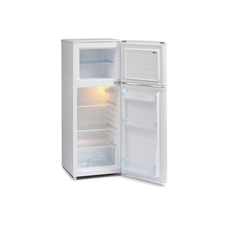 GRADE A2 - Ice King FF139W Freestanding Top Mount Fridge Freezer - White