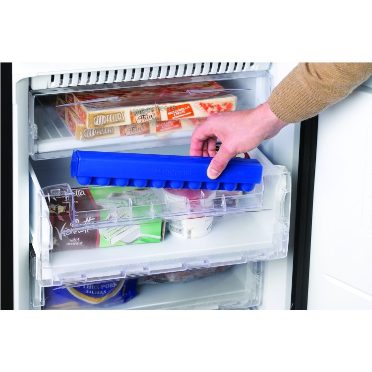 Hotpoint FFAA52K Ice Diamond Freestanding Fridge Freezer - Shiny Black