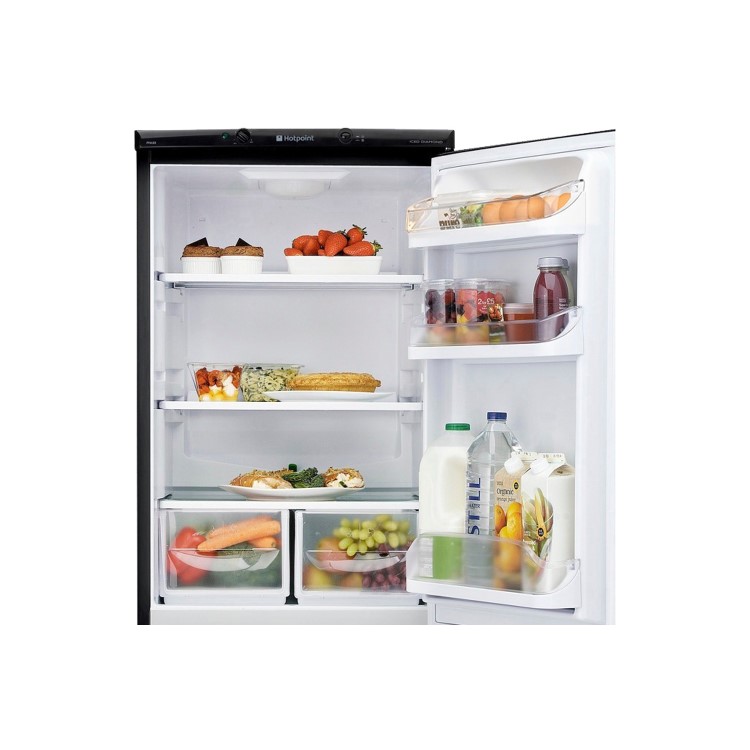 Hotpoint FFAA52K Ice Diamond Freestanding Fridge Freezer - Shiny Black