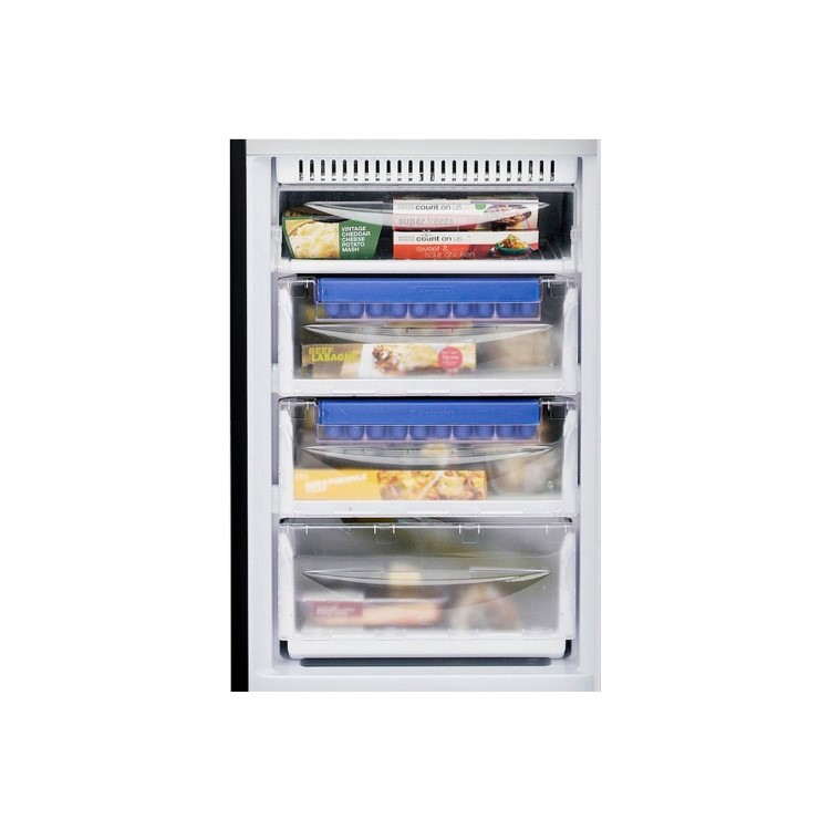 Hotpoint FFAA52K Ice Diamond Freestanding Fridge Freezer - Shiny Black