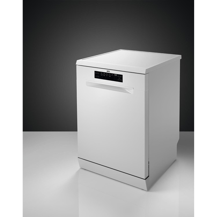 Refurbished AEG 6000 Series FFB53617ZW 13 Place Freestanding Dishwasher White