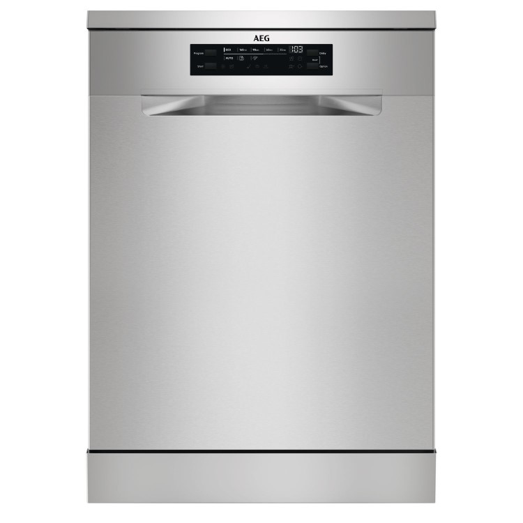 AEG 9000 SatelliteClean&reg; Freestanding Dishwasher - Silver C-rated
