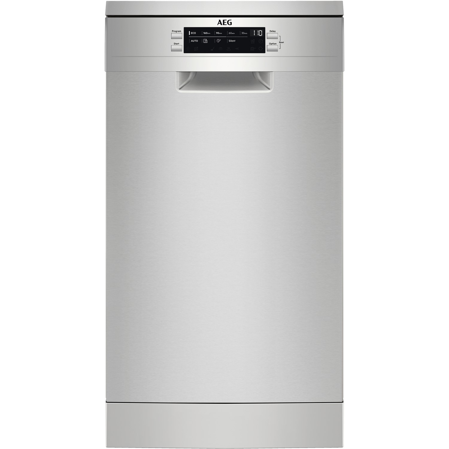 AEG Series 7000 GlassCare Freestanding Slimline Dishwasher - Stainless Steel - FFB73527ZM
