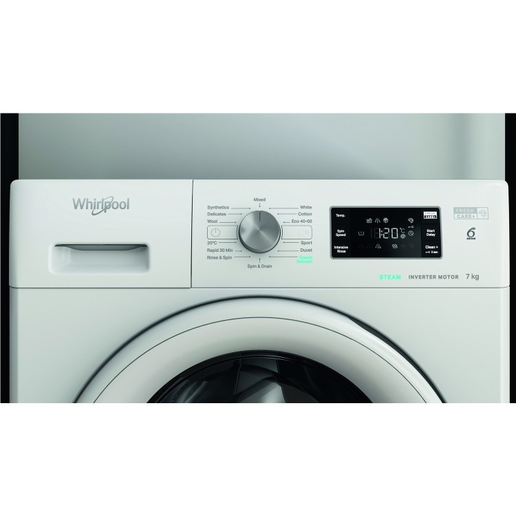 Whirlpool FreshCare 7kg 1400rpm Freestanding Washing Machine - White