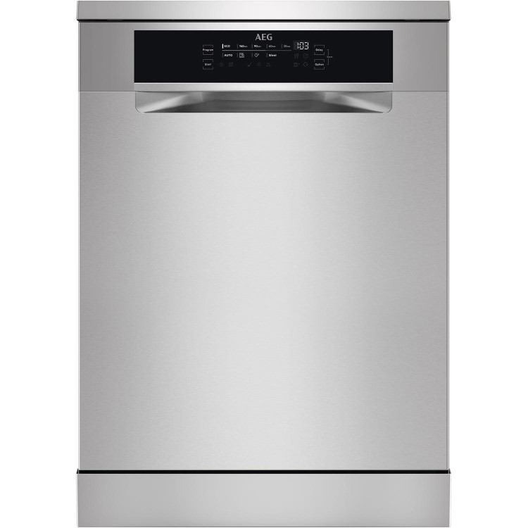 AEG Series 7000 GlassCare Freestanding Dishwasher - C-Rated, Stainless Steel