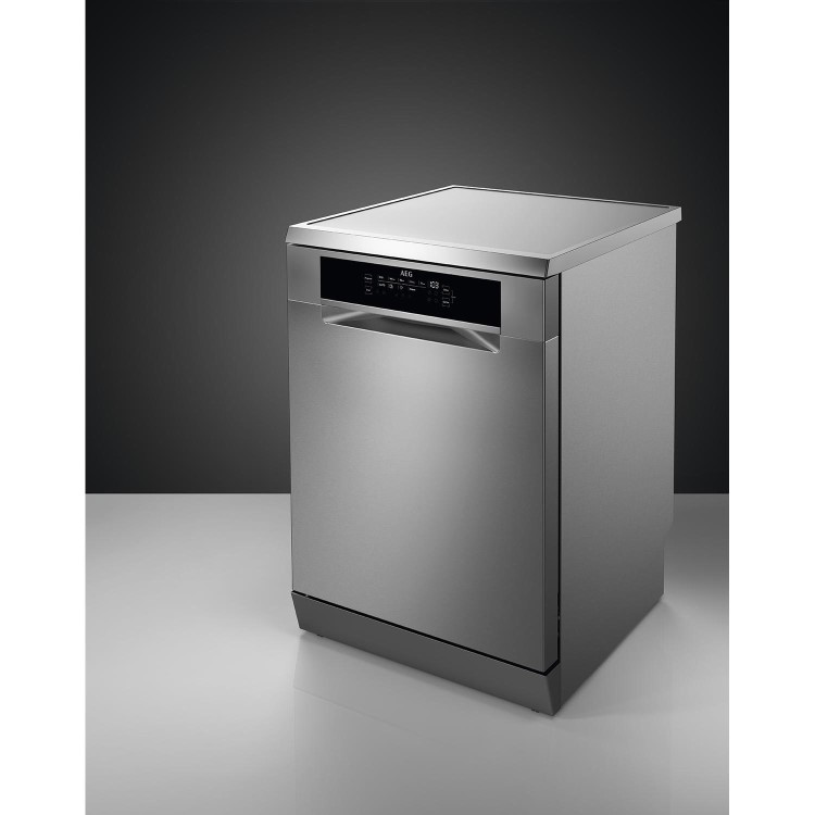 AEG Series 7000 GlassCare Freestanding Dishwasher - C-Rated, Stainless Steel