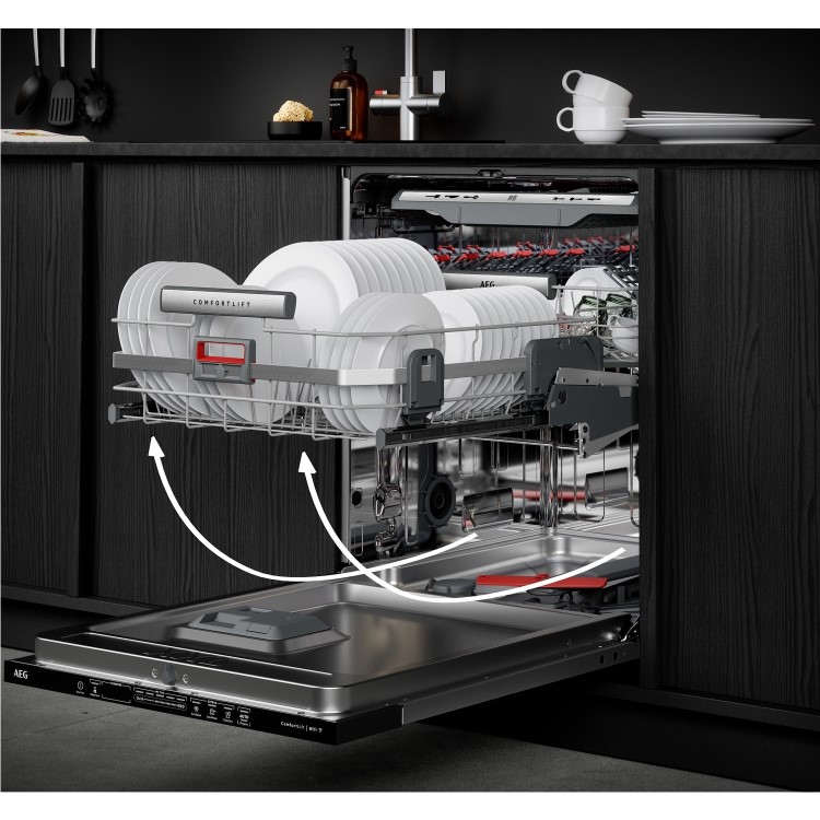 AEG 9000 ComfortLift 14 Place Settings Semi Integrated Dishwasher - Stainless Steel