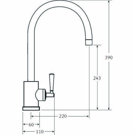 Franke FFCH Fuji Mixer Tap in Chrome