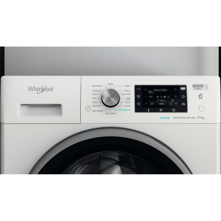 Whirlpool 6th sense 11kg 1400rpm Washing Machine - White