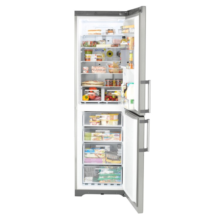Hotpoint FFFL2012G Freestanding Frost Free Fridge Freezer With Water Dispenser - Silver