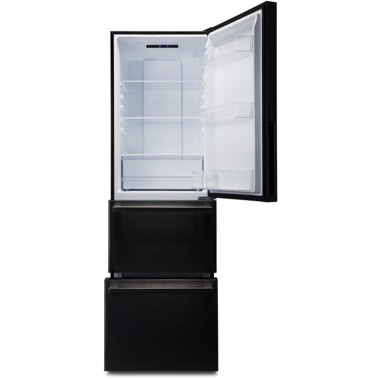 Galanz FFK002SS 318 Litre Freestanding Fridge Freezer 60/40 Split Tri-Door 60cm Wide - Stainless Steel