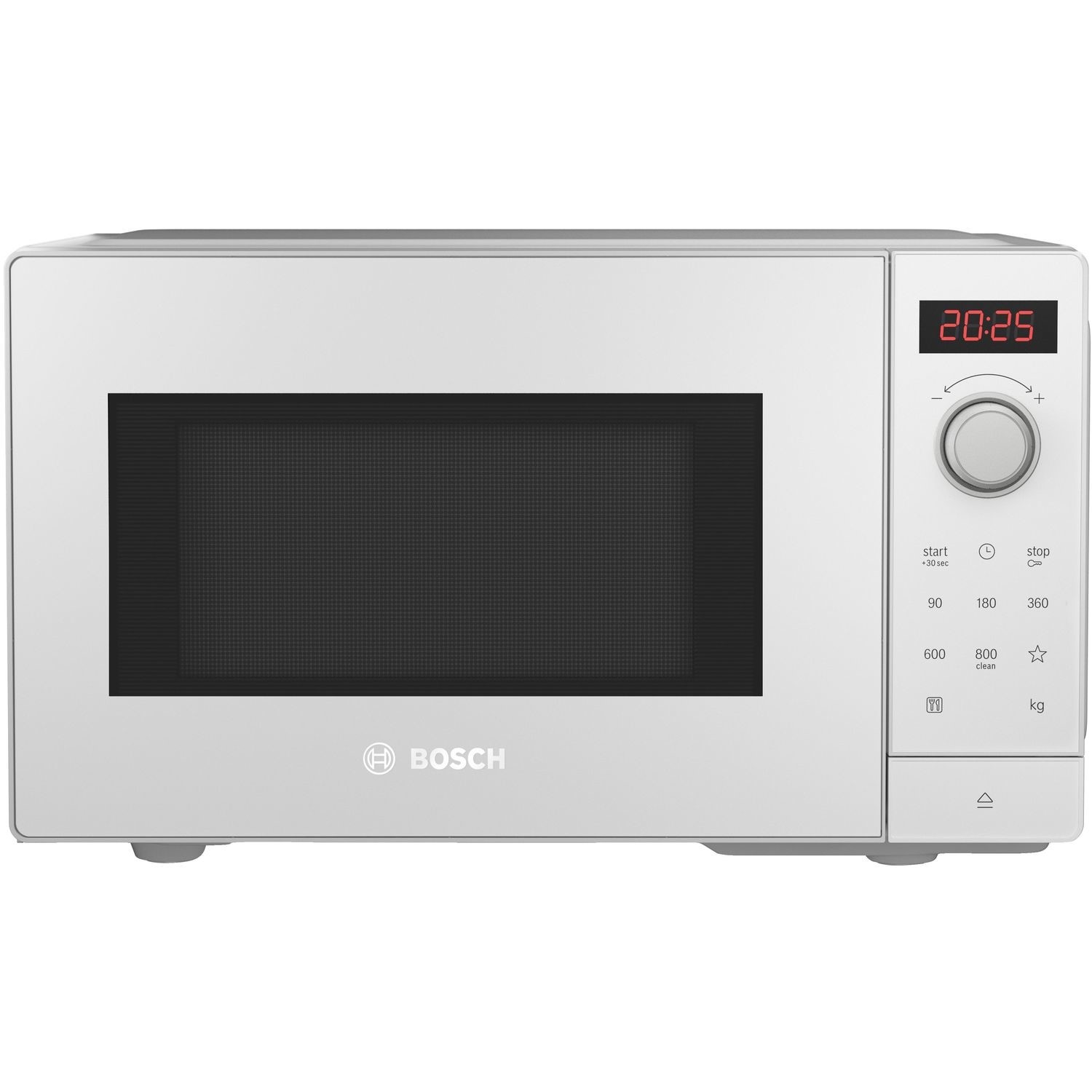 Bosch Series 2 20L 800W Digital Freestanding Solo Microwave - White Bosch Series 2 20L 800W Digital Freestanding Solo Microwave - White