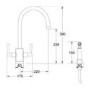 Franke FFOLYSS-HS Olympus FilterFlow Tap With Side Spray In SilkSteel