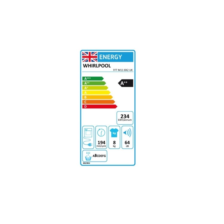 Whirlpool 6th sense 8kg Heat Pump Tumble Dryer - White