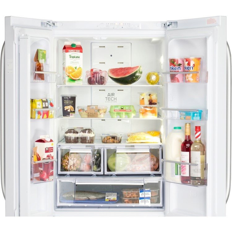 Hotpoint FFU3D1W Trio Freestanding Fridge Freezer With French-style Fridge Doors - White
