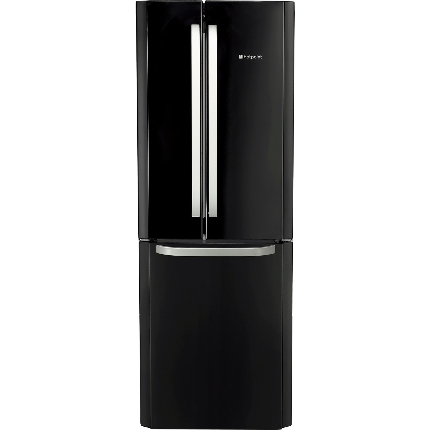 Refurbished Hotpoint FFU3DGK1 Freestanding 446 Litre 60/40 Fridge Freezer Black