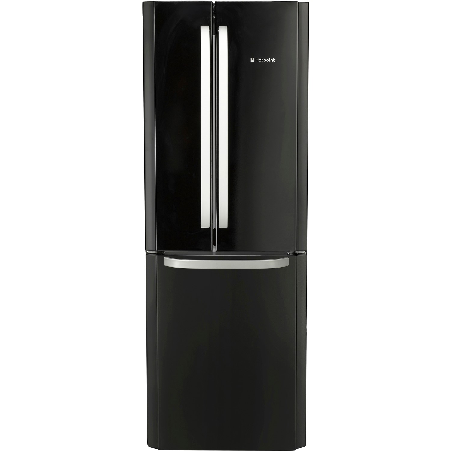 Hotpoint Ffu3dgk Trio 3 Door Freestanding Fridge Freezer With French Style Fridge Doors Black
