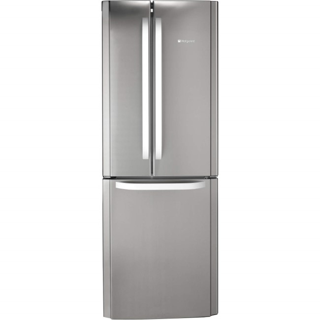 GRADE A2 - Hotpoint FFU3DX Day 1 Technology Frost Free 60/40 Freestanding Fridge Freezer With French-style Doors - Stainless Steel