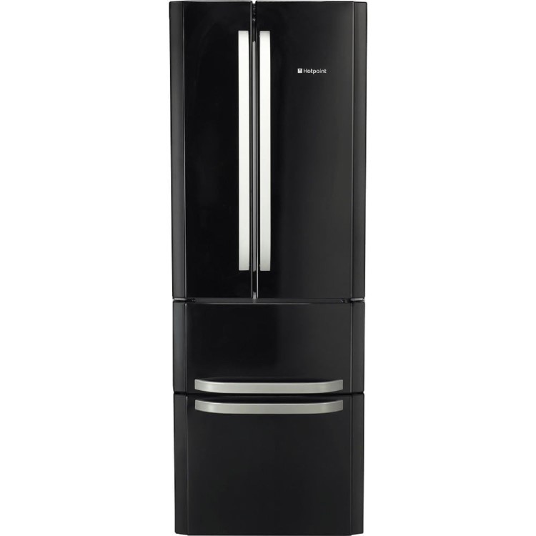 Refurbished Hotpoint FFU4DK1 Freestanding 399 Litre 60/40 Frost Free Fridge Freezer Black