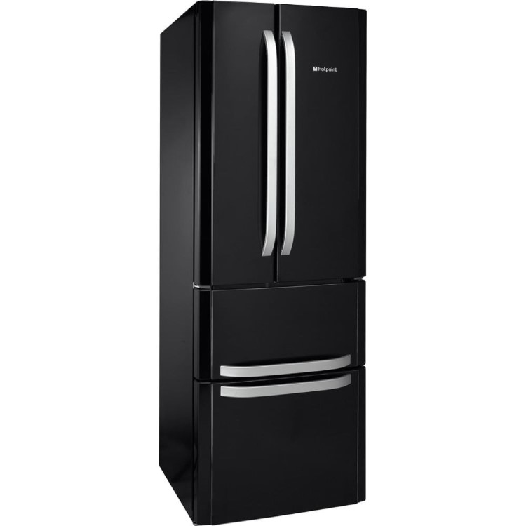 Refurbished Hotpoint FFU4DK1 Freestanding 399 Litre 60/40 Frost Free Fridge Freezer Black
