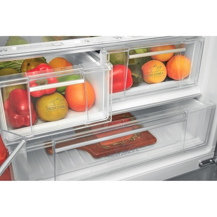 Refurbished Hotpoint FFU4DK1 Freestanding 399 Litre 60/40 Frost Free Fridge Freezer Black